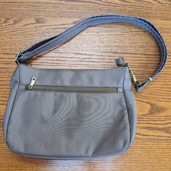 Travelon Anti-Theft Crossbody Bag Taupe Brown - Picture 2 of 4